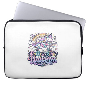 Unicorn Roller Rink Unicorn Premium Vector Sticker Laptop Sleeve