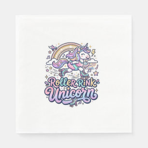 Unicorn Roller Rink Unicorn Premium Vector Sticker Napkin