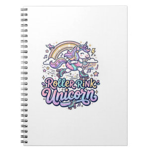 Unicorn Roller Rink Unicorn Premium Vector Sticker Notebook