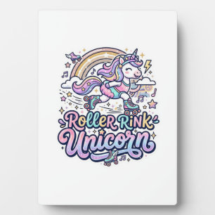 Unicorn Roller Rink Unicorn Premium Vector Sticker Plaque