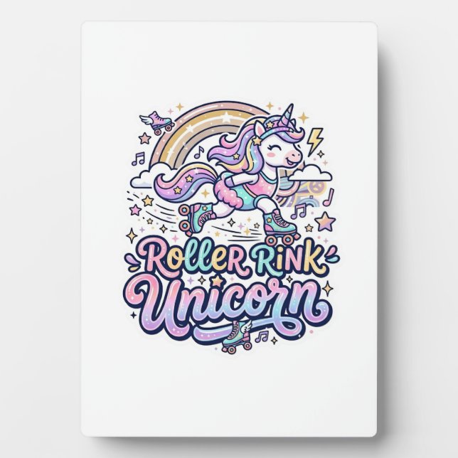 Unicorn Roller Rink Unicorn Premium Vector Sticker Plaque (Front)