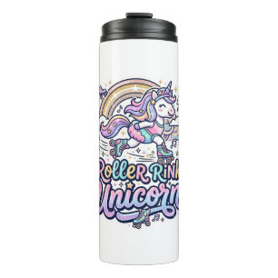 Unicorn Roller Rink Unicorn Premium Vector Sticker Thermal Tumbler
