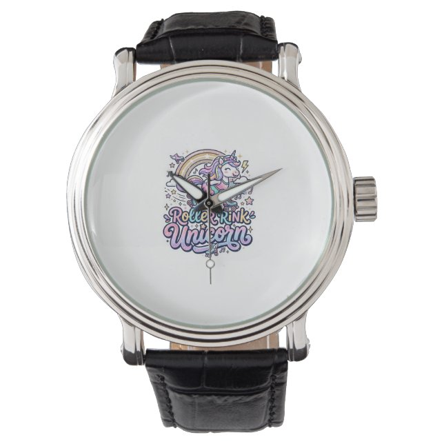 Unicorn Roller Rink Unicorn Premium Vector Sticker Watch (Front)