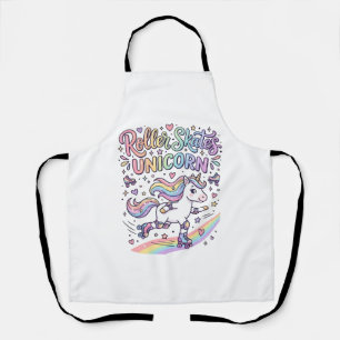 Unicorn Roller Skates Unicorn Playful Sticker and Apron