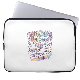 Unicorn Roller Skates Unicorn Playful Sticker and  Laptop Sleeve