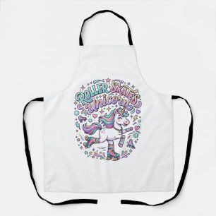 Unicorn Roller Skates Unicorn Retro Style Graphic Apron