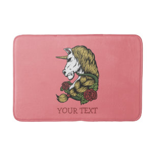 Unicorn Rose Bath Mat