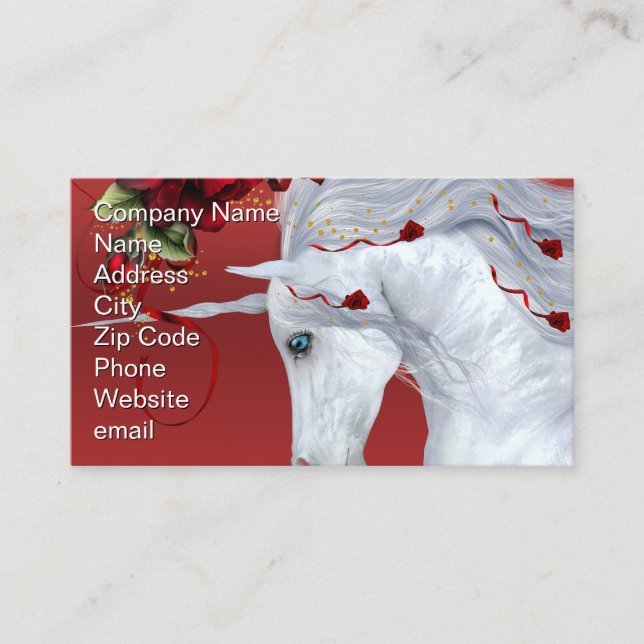 Unicorn Roses Business Card (Front)