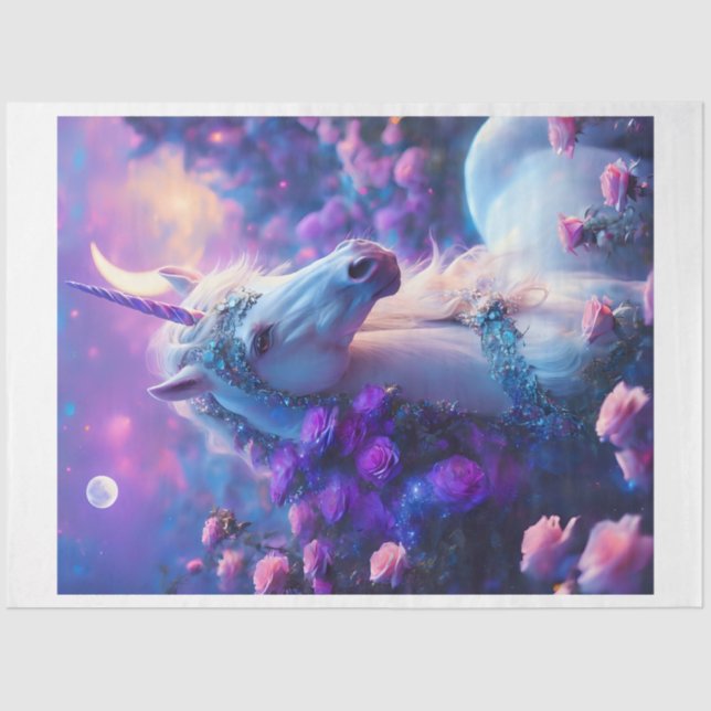 Unicorn Roses Tissue Paper (Front)