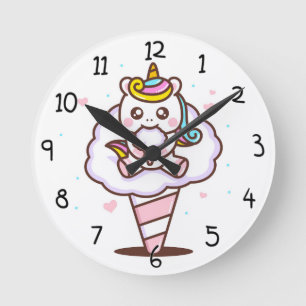 Unicorn Round Clock