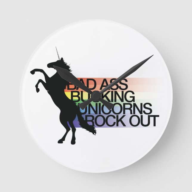 Unicorn Round Clock (Front)