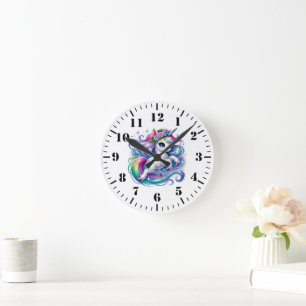 Unicorn  round clock