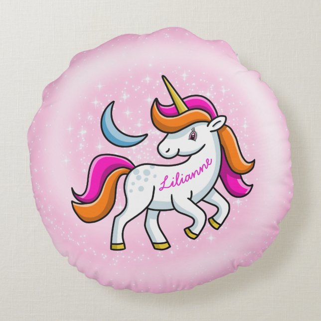 Unicorn Round Cushion (Back)