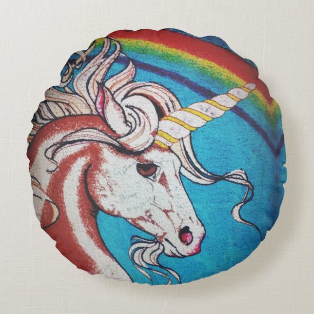 Unicorn Round Cushion (Front)