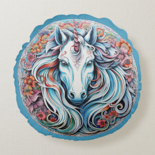 Unicorn Round Cushion