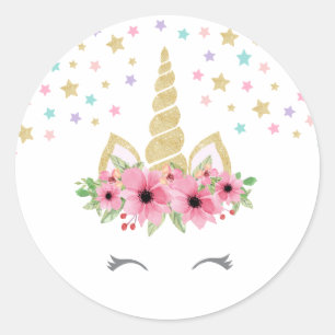 Unicorn Round Sticker