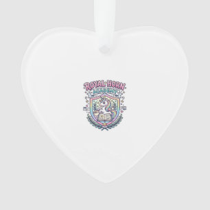 Unicorn Royal Horn Academy Bold Typography Print o Ornament
