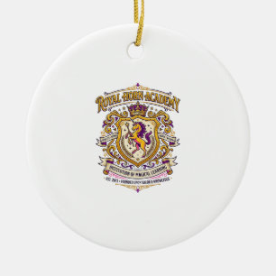 Unicorn Royal Horn Academy Stylish Zazzle Design_1 Ceramic Tree Decoration