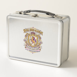 Unicorn Royal Horn Academy Stylish Zazzle Design_1 Metal Lunch Box