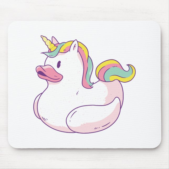 Unicorn Rubber Duck Mouse Mat (Front)