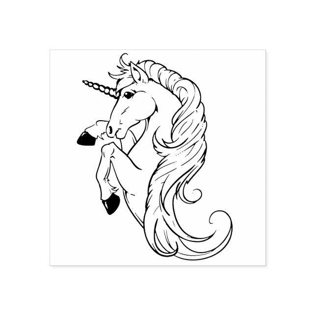 Unicorn Rubber Stamp (Imprint)