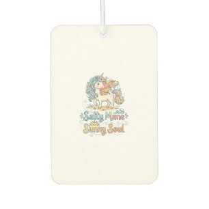 Unicorn Salty Mane Sunny Soul Playful Vector Desig Car Air Freshener