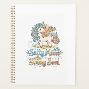 Unicorn Salty Mane Sunny Soul Playful Vector Desig Planner