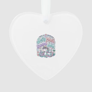 Unicorn Salty Mane Sunny Soul Retro Style T-Shirt Ornament