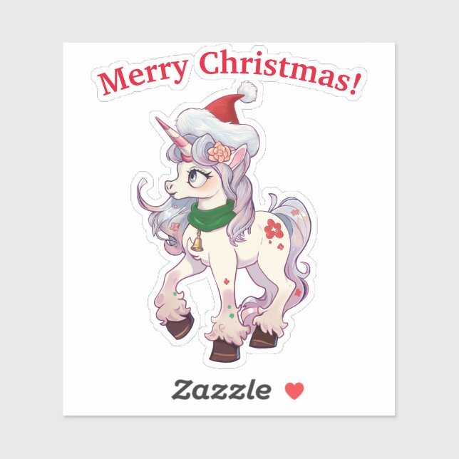 Unicorn Santa Cartoon (Sheet)