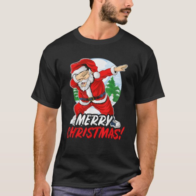 Unicorn Santa Claus Dab Christmas  T-Shirt (Front)