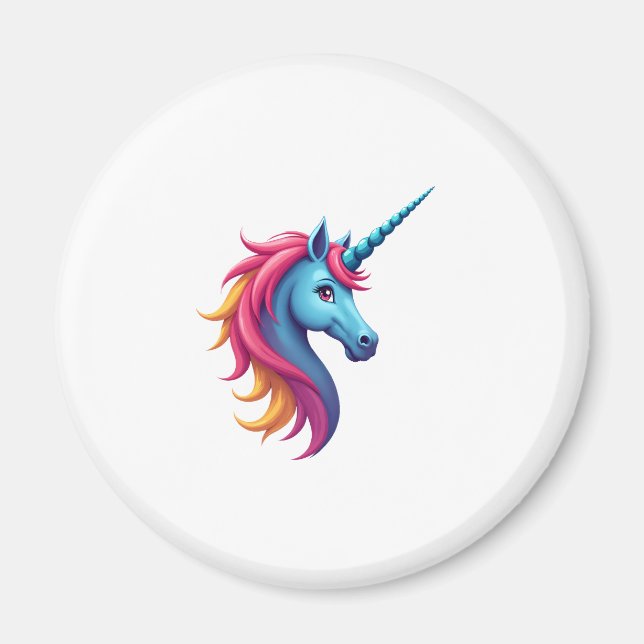 Unicorn Santa Hat Christmas T-Shirt (4) Magnet (Front)