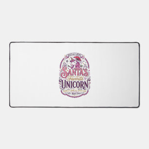 Unicorn Santa's Favourite Unicorn Desk Mat