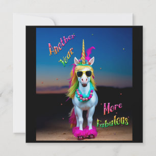 Unicorn Sassy Birthday Card personalise custom