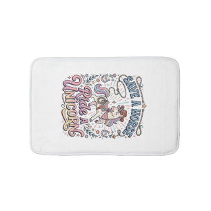 Unicorn Save a Horse Ride a Unicorn Print Ready Ap Bath Mat