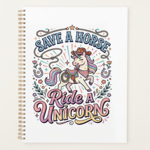 Unicorn Save a Horse Ride a Unicorn Print Ready Ap Planner
