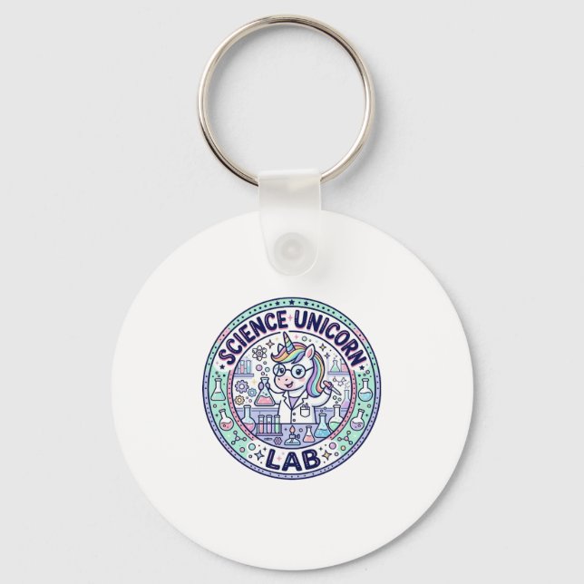 Unicorn Science Unicorn Lab POD Ready Apparel Grap Key Ring (Front)