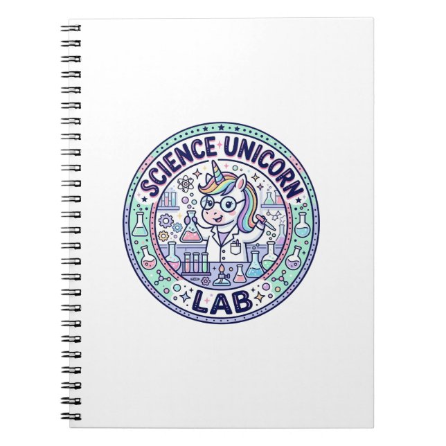 Unicorn Science Unicorn Lab POD Ready Apparel Grap Notebook (Front)