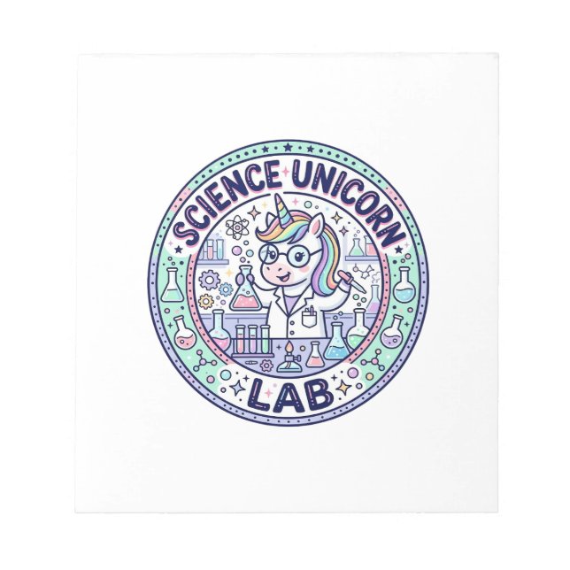 Unicorn Science Unicorn Lab POD Ready Apparel Grap Notepad (Front)