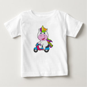 Unicorn Scooter Baby T-Shirt