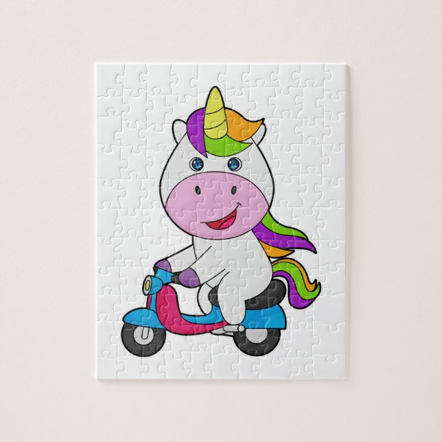Unicorn Scooter Jigsaw Puzzle (Vertical)