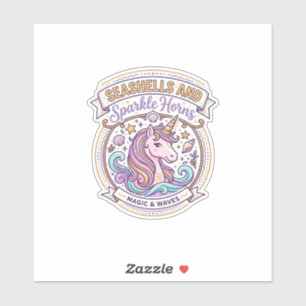 Unicorn Seashells and Sparkle Horns POD Ready Zazz