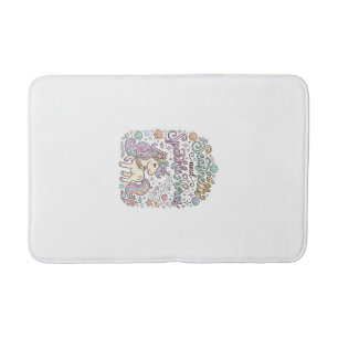 Unicorn Seashells and Sparkle Horns Premium Vector Bath Mat