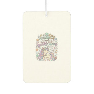 Unicorn Seashells and Sparkle Horns Premium Vector Car Air Freshener