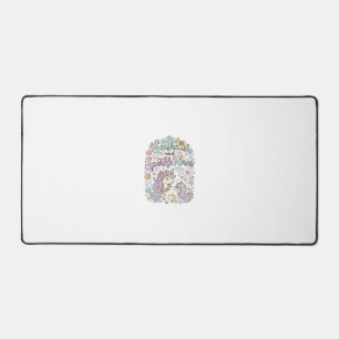 Unicorn Seashells and Sparkle Horns Premium Vector Desk Mat