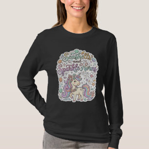 Unicorn Seashells and Sparkle Horns Premium Vector T-Shirt