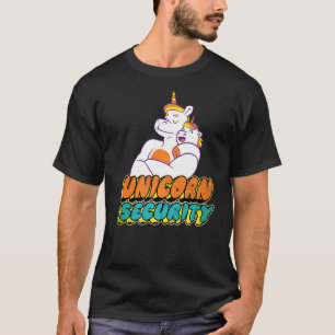 Unicorn Security  Birthday Daughter Girl Mum Dad T-Shirt