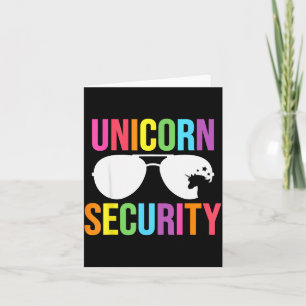 Unicorn Security Birthday Family Halloween Costume Card