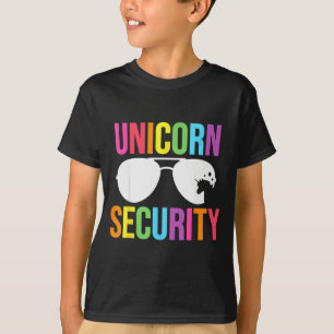 Unicorn Security Birthday Family Halloween Costume T-Shirt