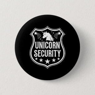 Unicorn Security Birthday Halloween Costume Kids B 6 Cm Round Badge