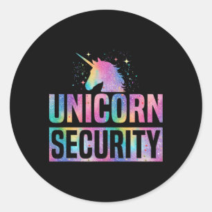 Unicorn Security Costume Halloween Magical Unicorn Classic Round Sticker